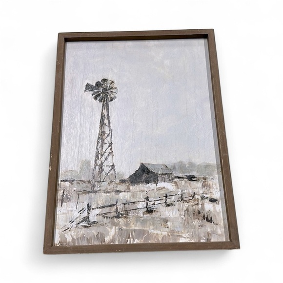 Farmhouse windmill country print - Picture 1 of 5